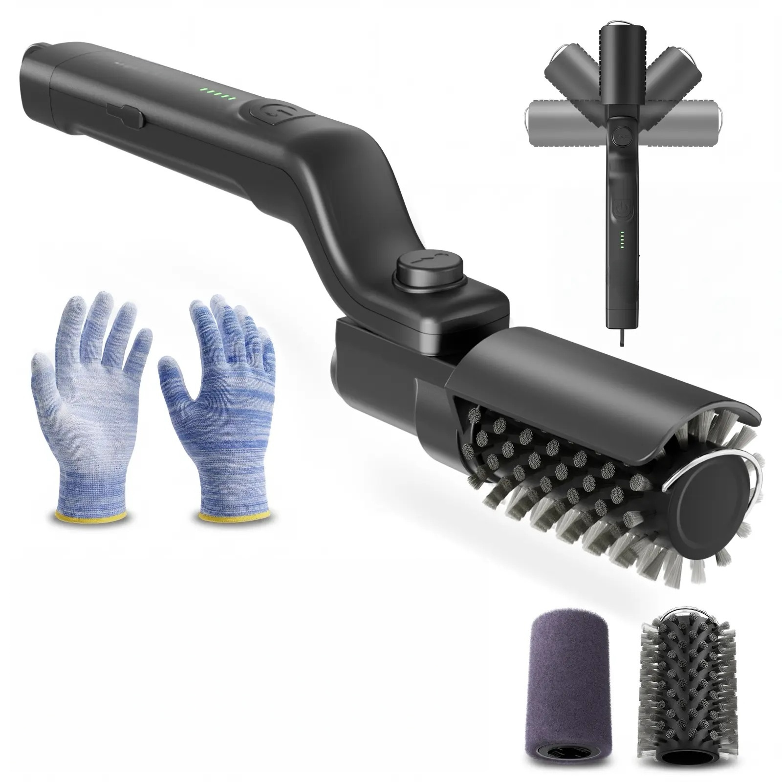 Electric Grill Brush for Outdoor BBQ Grill Cleaner with Heads